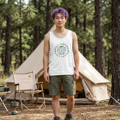 Make Camping Gay Again // Unisex Heavy Cotton Tank Top - Pride Outdoor Apparel