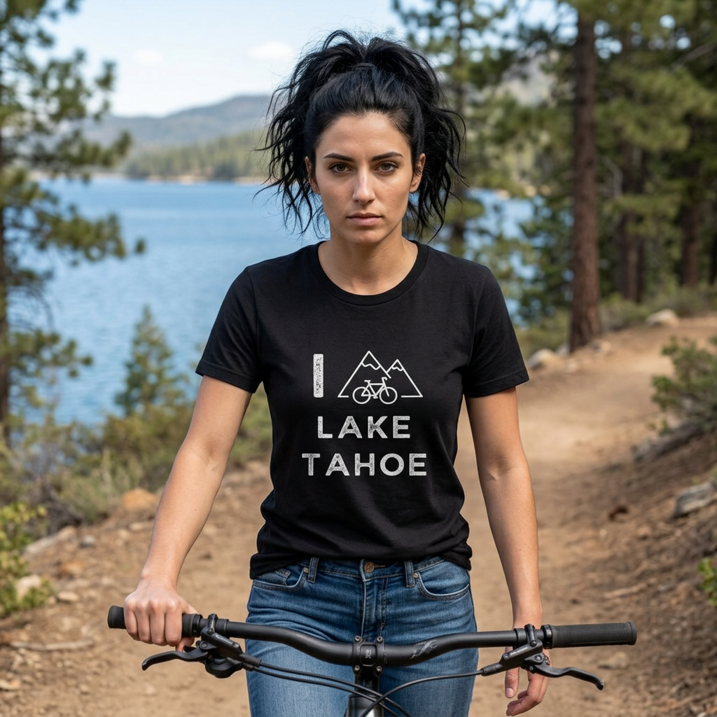 I (Mountain) Bike Lake Tahoe // Unisex Softstyle T-Shirt