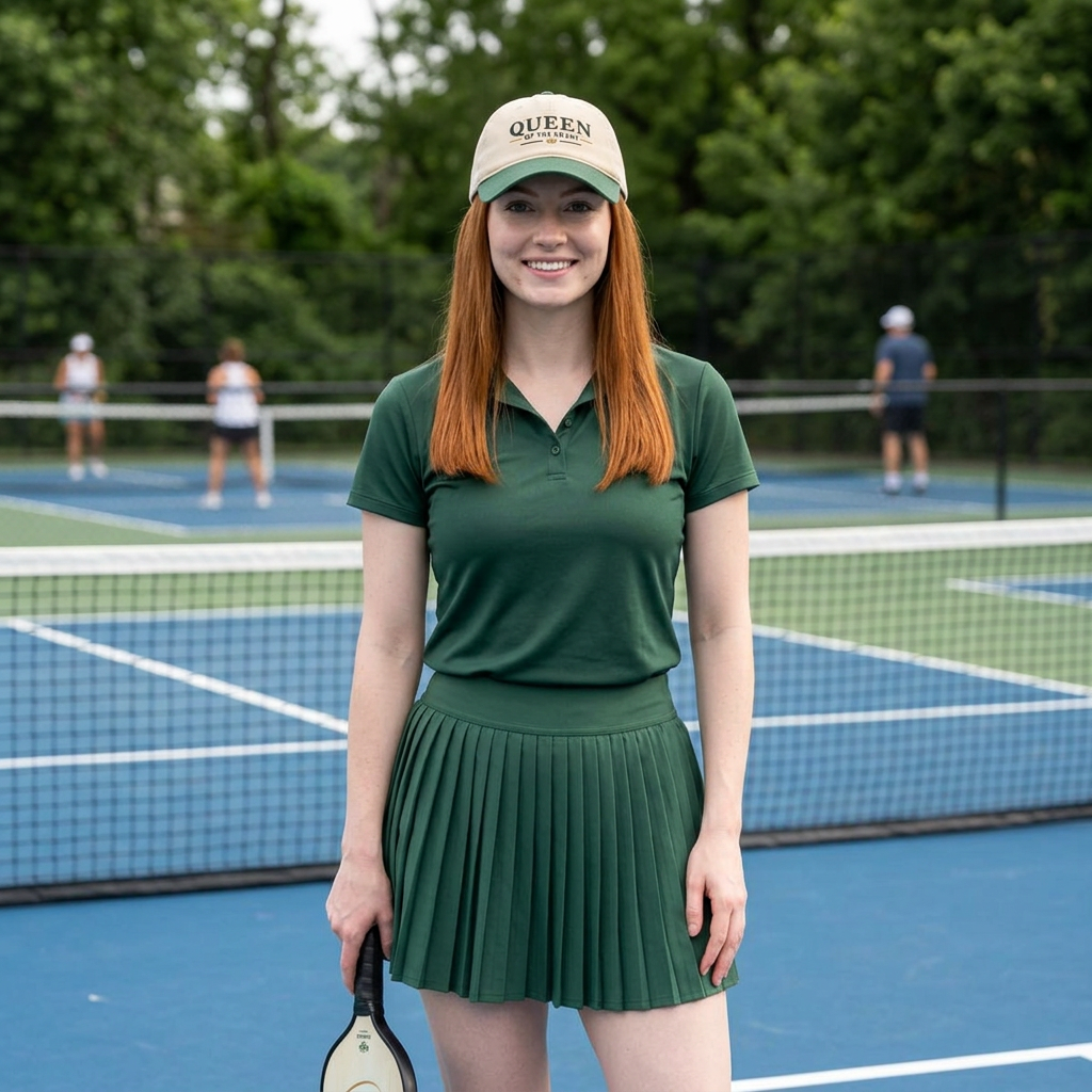 Queen of the Court Washed Baseball Cap — Pickleball or Tennis Player Hat