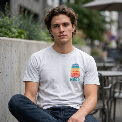 Bigfoot Mood - Pocket Placement // Retro Mood Unisex Heavy Cotton Tee - Colorful Graphic T-Shirt
