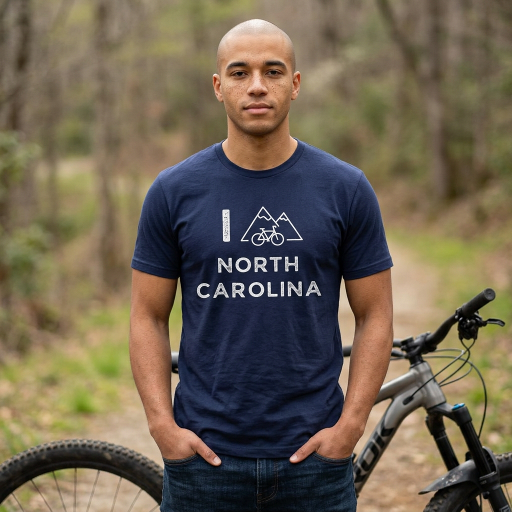 I (Mountain) Bike North Carolina // Unisex Softstyle T-Shirt