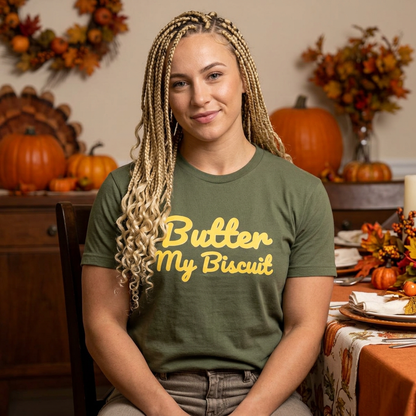 Butter My Biscuit Unisex Heavy Cotton Tee - Fun & Playful Graphic T-Shirt