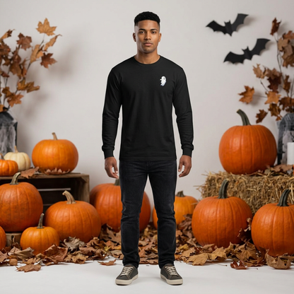 Power Bottom Autumn - White Ghost // Unisex Ghostly Vibes Long Sleeve Tee