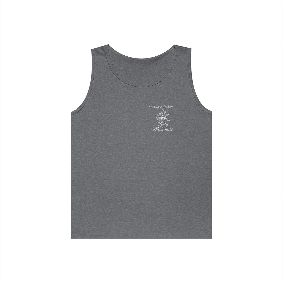 Hangin' With My Buds // Happy Plant Lover Unisex Heavy Cotton Tank Top - Perfect for Gardening Enthusiasts