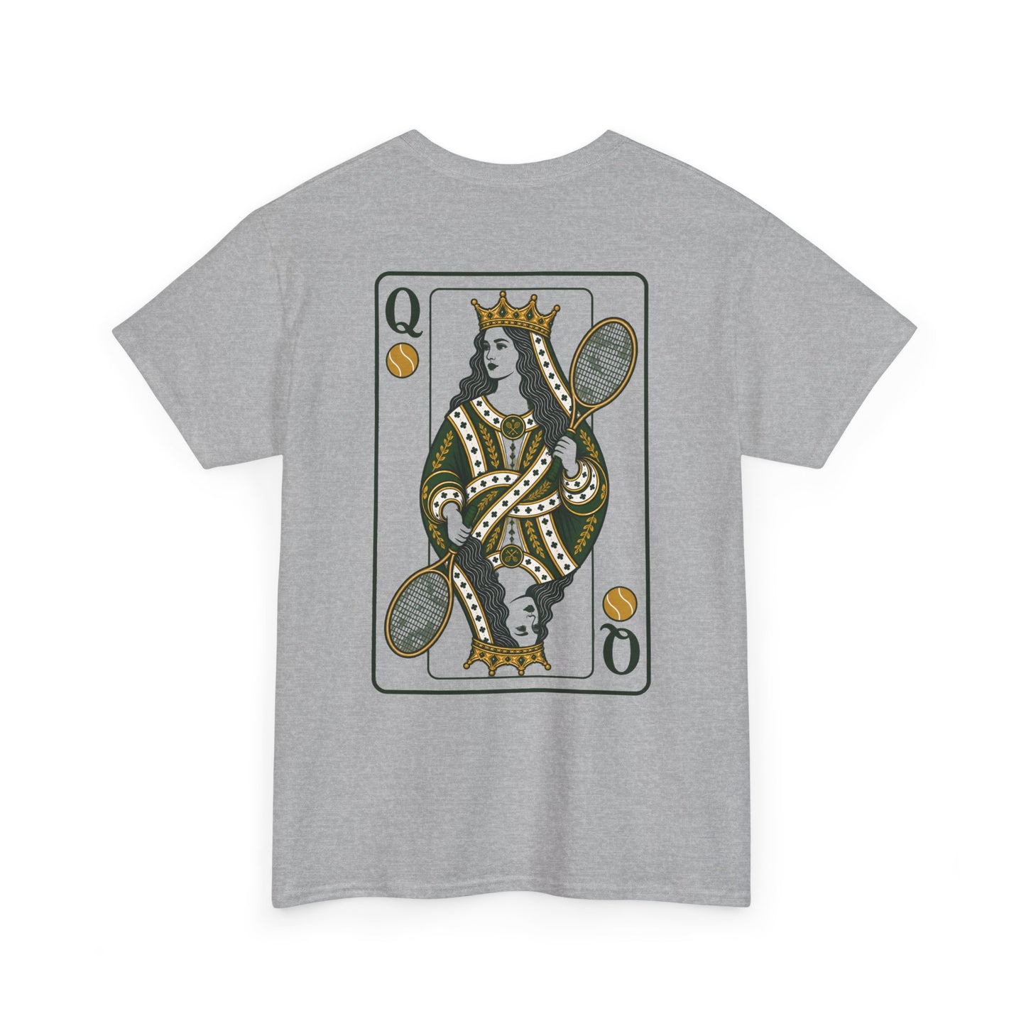 Tennis - Queen of the Court - Vintage Playing Card Graphic T-Shirt