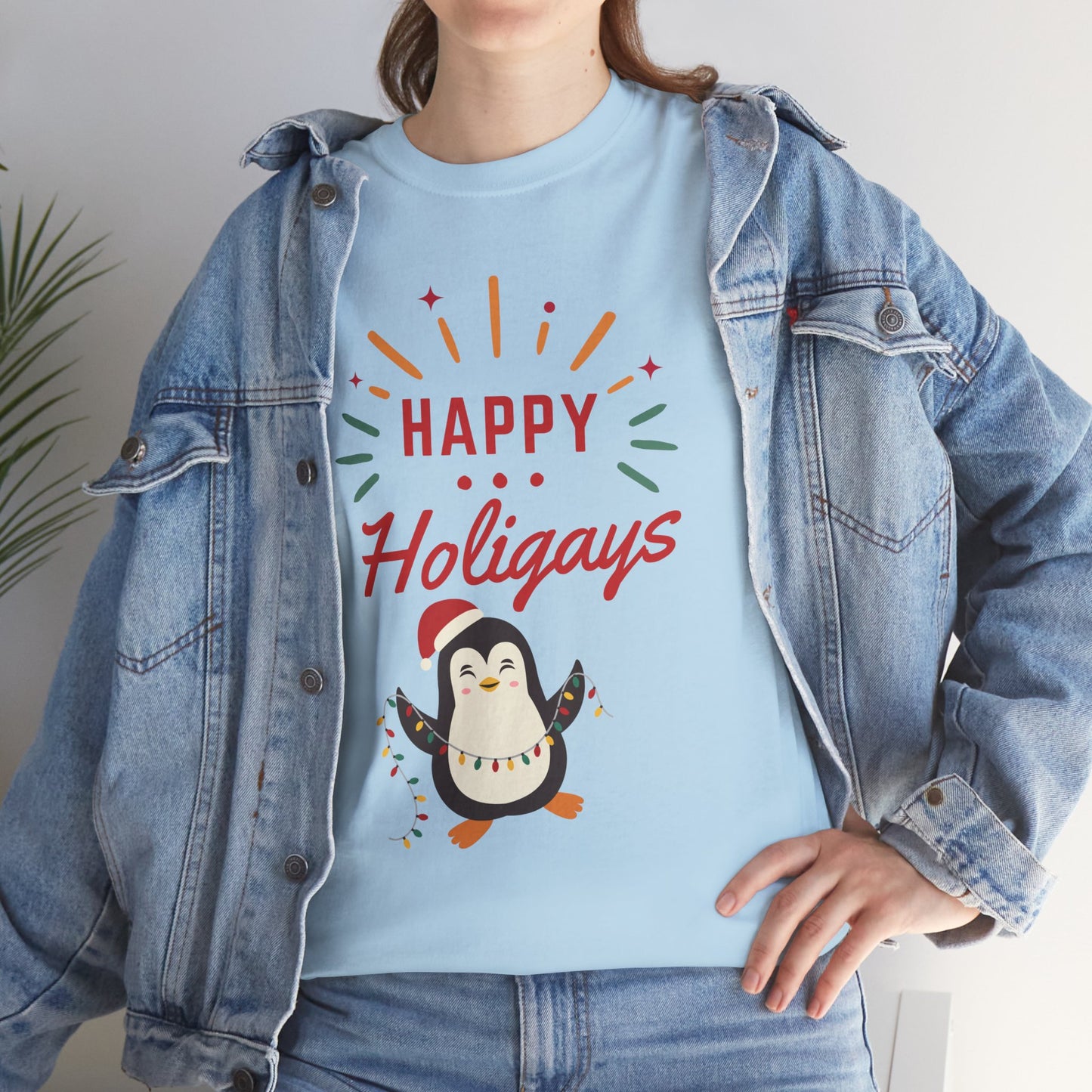 Happy Holigay Penguin Unisex Heavy Cotton Tee