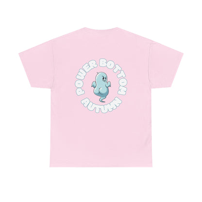 'Power Bottom Autumn' Blue Ghost // Playful Unisex Heavy Cotton Tee