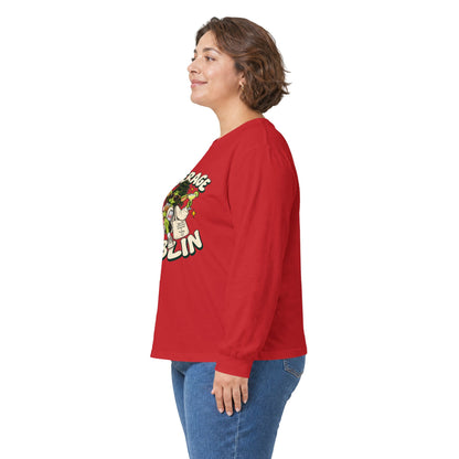Beverage Goblin Long Sleeve T-Shirt — Cute Retro Drink Lover Tee