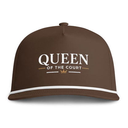 Queen of the Court Rope Cap – Cream Embroidery