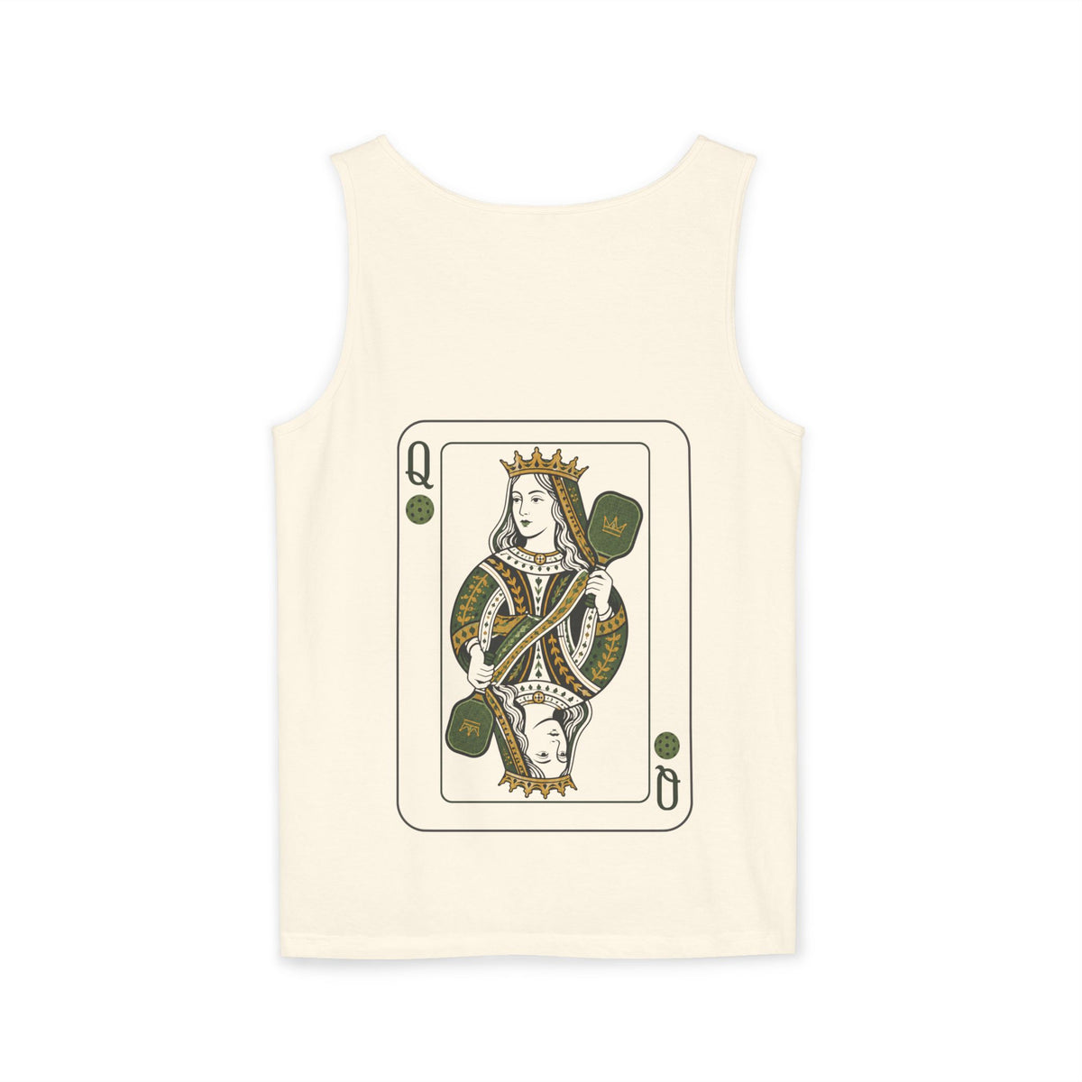 Pickleball - Queen of the Court - Vintage Playing Card - Tank Top — Graphic Tank