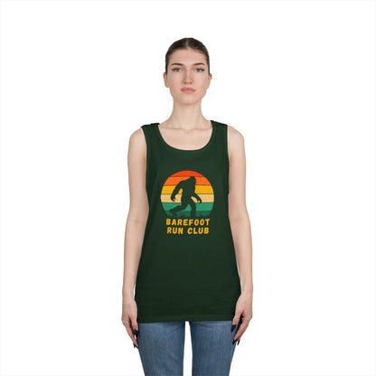 Barefoot Run Club Silhouette //  Unisex Heavy Cotton Tank Top