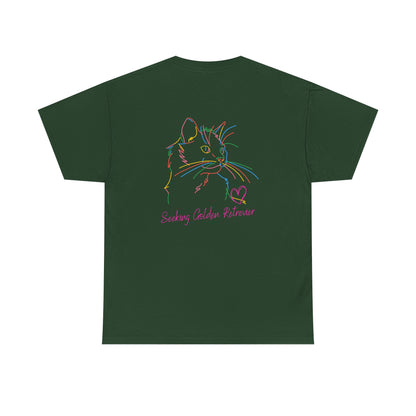 Black Cat Seeking My Golden Retriever // Unisex Heavy Cotton Tee - Relationship Dynamics