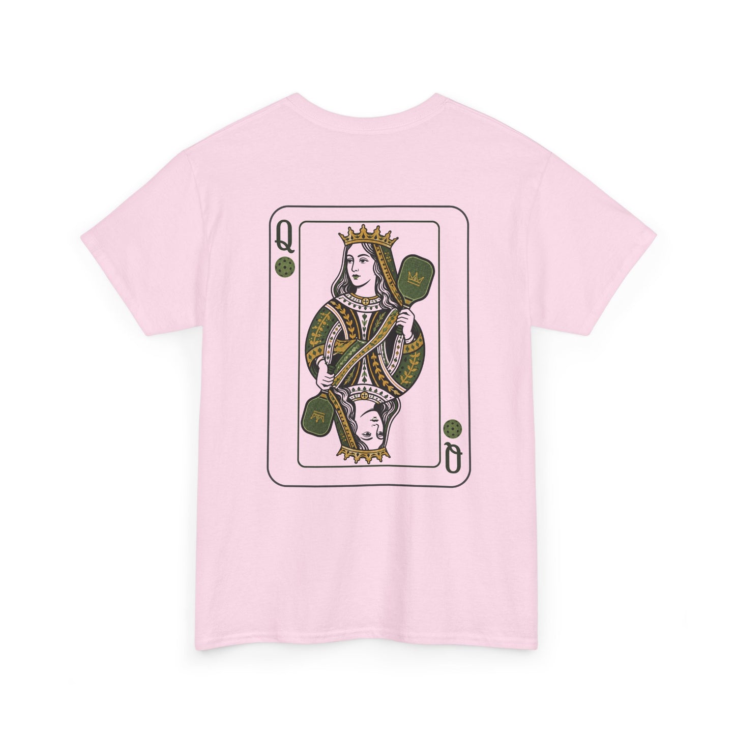 Pickleball - Queen of the Court - Vintage Playing Card Graphic T-Shirt