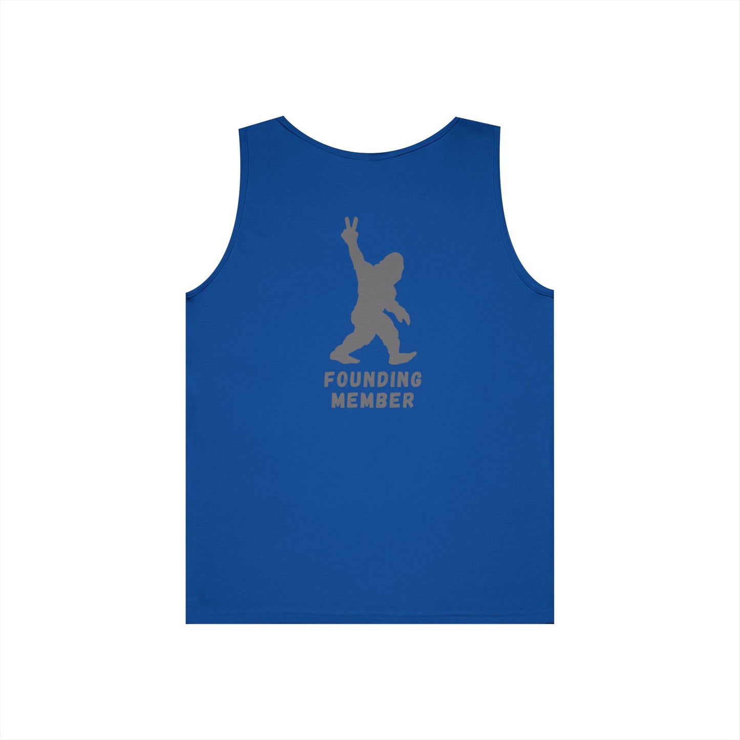 Barefoot Lift Club // Bigfoot Founding Member // Double Sided Unisex Heavy Cotton Tank Top