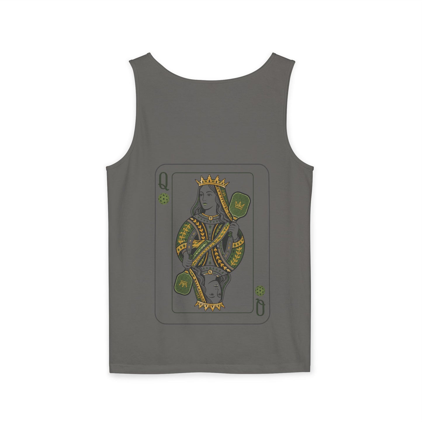 Pickleball - Queen of the Court - Vintage Playing Card - Tank Top — Graphic Tank
