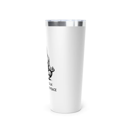 Bigfoot Let Them Talk // Copper Vacuum Insulated Tumbler, 22oz - Blue Text