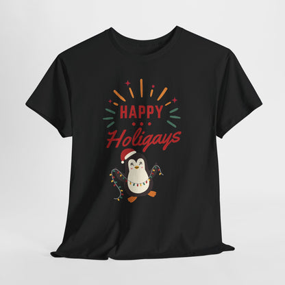 Happy Holigay Penguin Unisex Heavy Cotton Tee