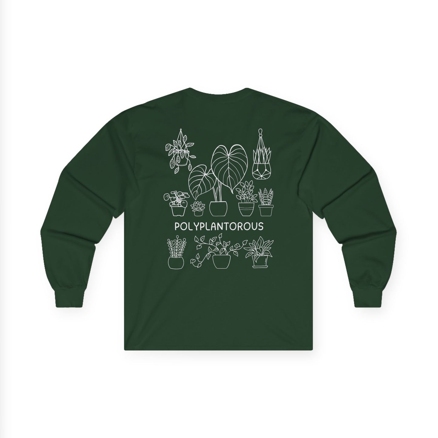 polyPLANTorous // Unisex Long Sleeve Tee - Botanical Design for Plant Lovers