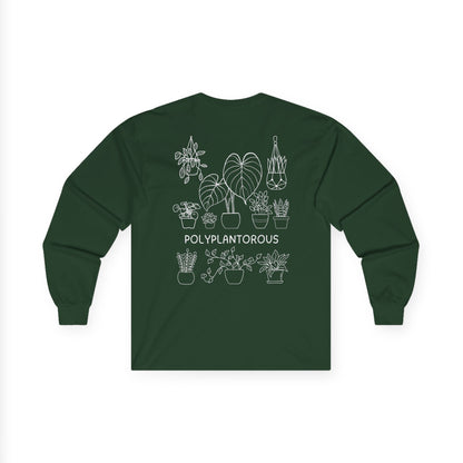 polyPLANTorous // Unisex Long Sleeve Tee - Botanical Design for Plant Lovers
