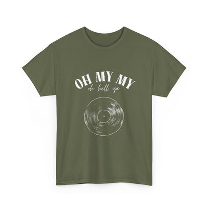 Oh My My Vintage Vinyl Graphic // Unisex Heavy Cotton Tee - Perfect for Music Lovers