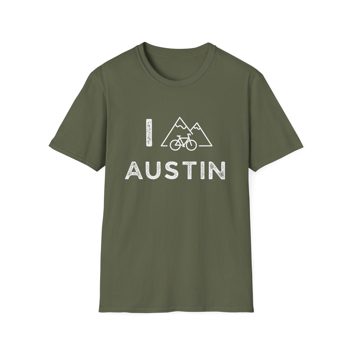 I (Mountain) Bike Austin // Unisex Softstyle T-Shirt