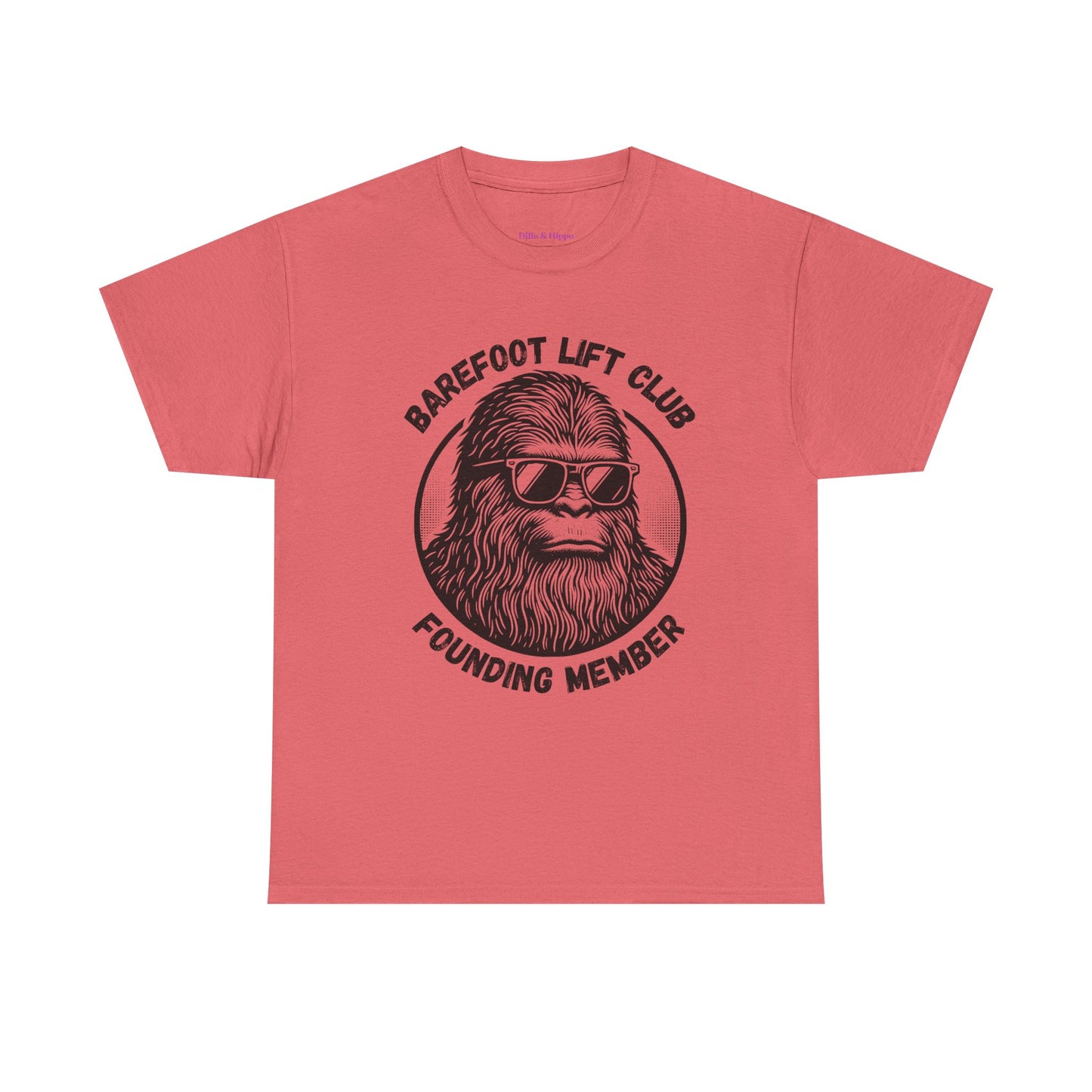 Bigfoot Founding Member of the Barefoot Lift Club // Unisex Heavy Cotton Tee - Founding Member Sasquatch Design