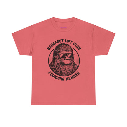 Bigfoot Founding Member of the Barefoot Lift Club // Unisex Heavy Cotton Tee - Founding Member Sasquatch Design