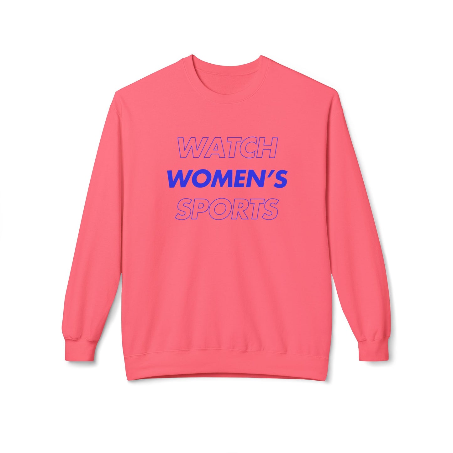 Watch Women's Sports // Unisex Midweight Softstyle Fleece Crewneck Sweatshirt