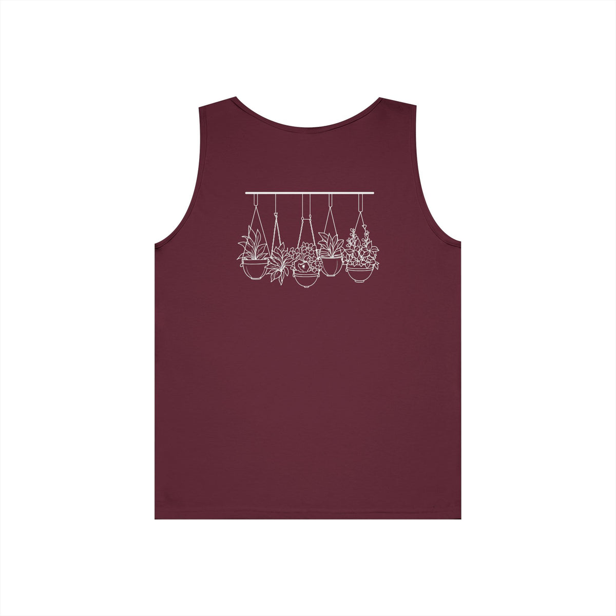 Hangin' With My Buds // Happy Plant Lover Unisex Heavy Cotton Tank Top - Perfect for Gardening Enthusiasts