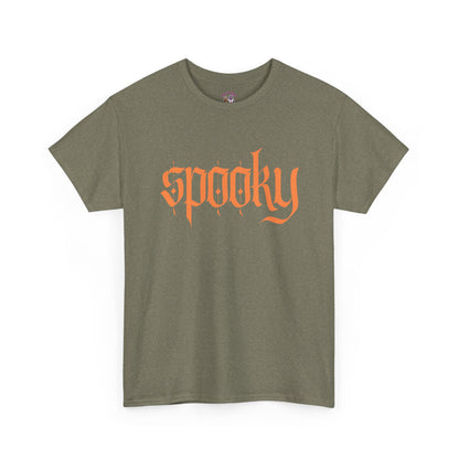 Spooky Unisex Heavy Cotton Tee, Halloween Shirt, Cute Fall T-Shirt, Casual Wear, Gift for Friends, Seasonal Apparel