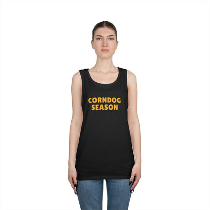 Corndog Season Unisex Heavy Cotton Tank Top - Fun Summer Apparel