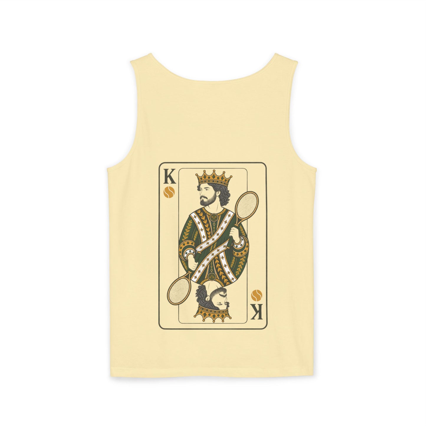 Tennis - King of the Court - Vintage Playing Card - Tank Top — Graphic Tank