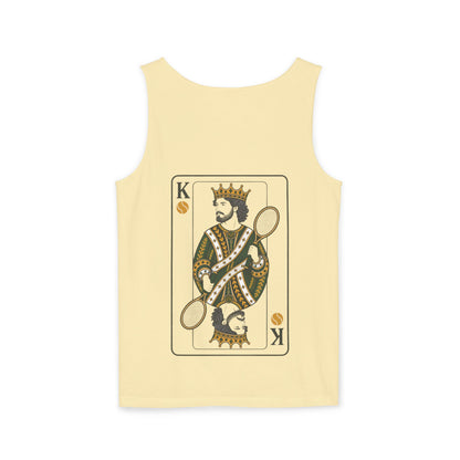 Tennis - King of the Court - Vintage Playing Card - Tank Top — Graphic Tank