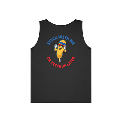 Corndog Season Unisex Heavy Cotton Tank Top - Fun Summer Apparel