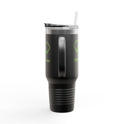 Zero Zero Two // Insulated Travel Mug, 40oz - Blue Text