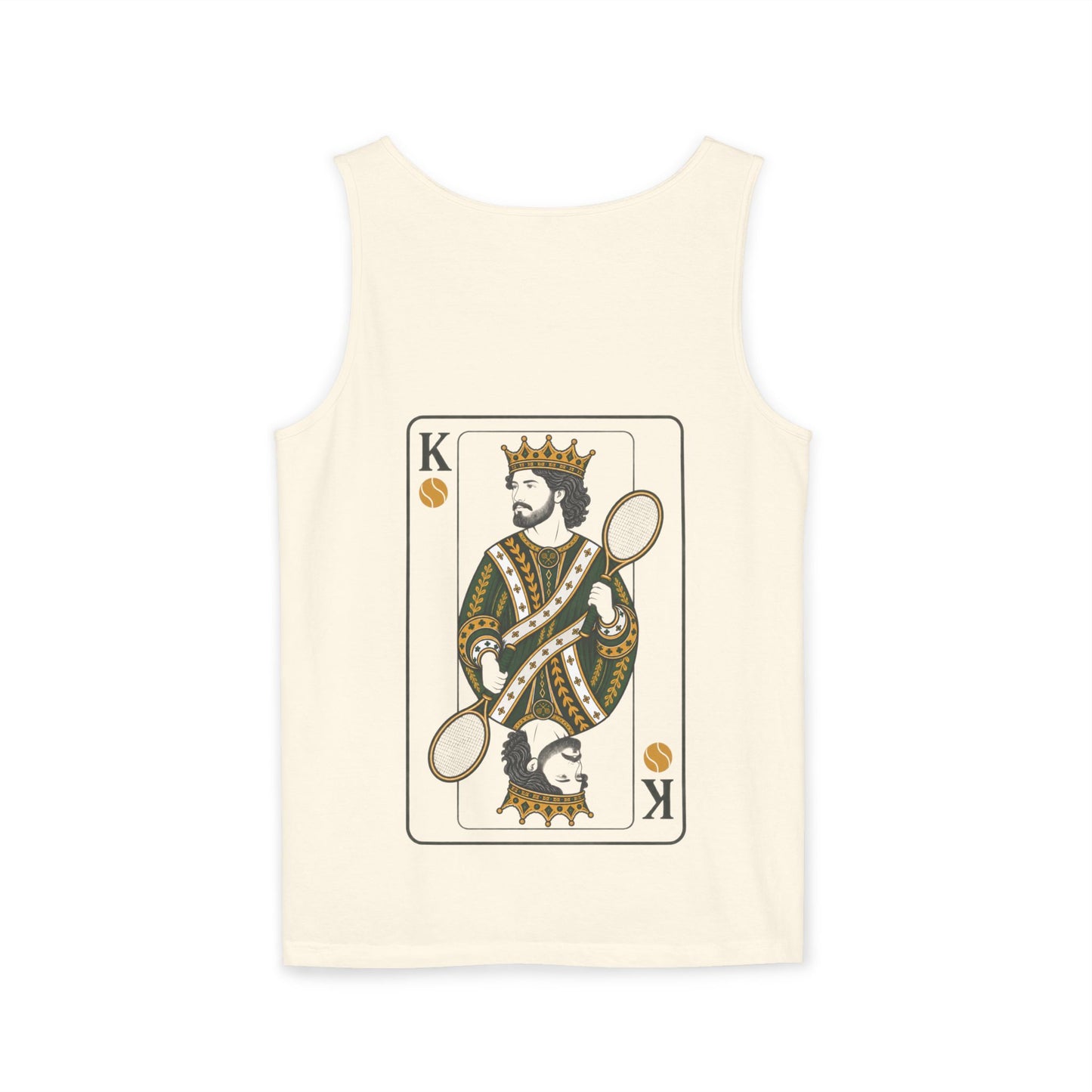 Tennis - King of the Court - Vintage Playing Card - Tank Top — Graphic Tank