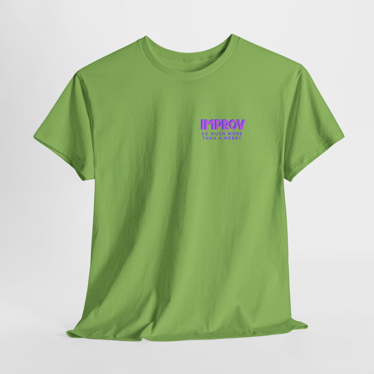 Improv, Multi Color "Yes, And" Double-sided // Colorful Affirmation Unisex Heavy Cotton Tee