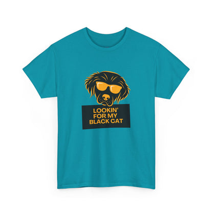 Golden Retriever with Sign //  Unisex Heavy Cotton Tee