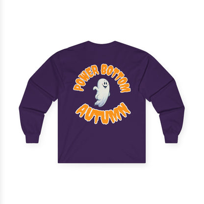 Power Bottom Autumn - White Ghost // Unisex Ghostly Vibes Long Sleeve Tee