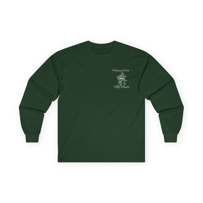 Hangin' With My Buds // Unisex Ultra Cotton Long Sleeve Tee - 'Happy Plants' Botanical Design