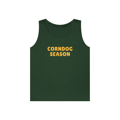 Corndog Season Unisex Heavy Cotton Tank Top - Fun Summer Apparel