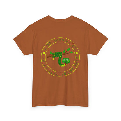 Keep Hanging On - Snake // Unisex Heavy Cotton Tee - Positive Message T-Shirt