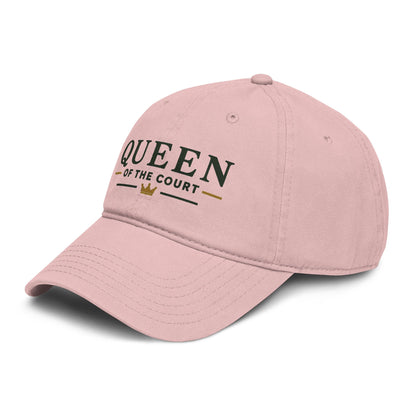 Queen of the Court Washed Baseball Cap — Pickleball or Tennis Player Hat