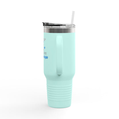 Hydrate or Die Straight // Fun Hydration Insulated Travel Mug - 40oz, Perfect for On-the-Go Drinks!