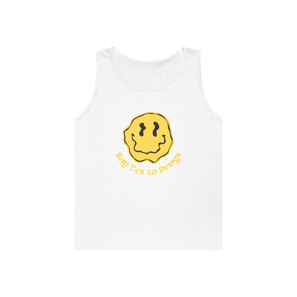 "Say Yes to Drugs" Smiley Graphic // Unisex Heavy Cotton Tank Top
