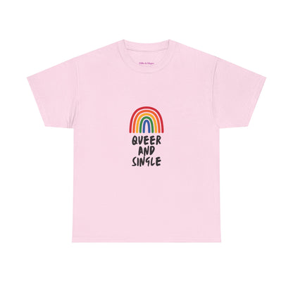 Queer and Single Rainbow // Short Sleeve Tee
