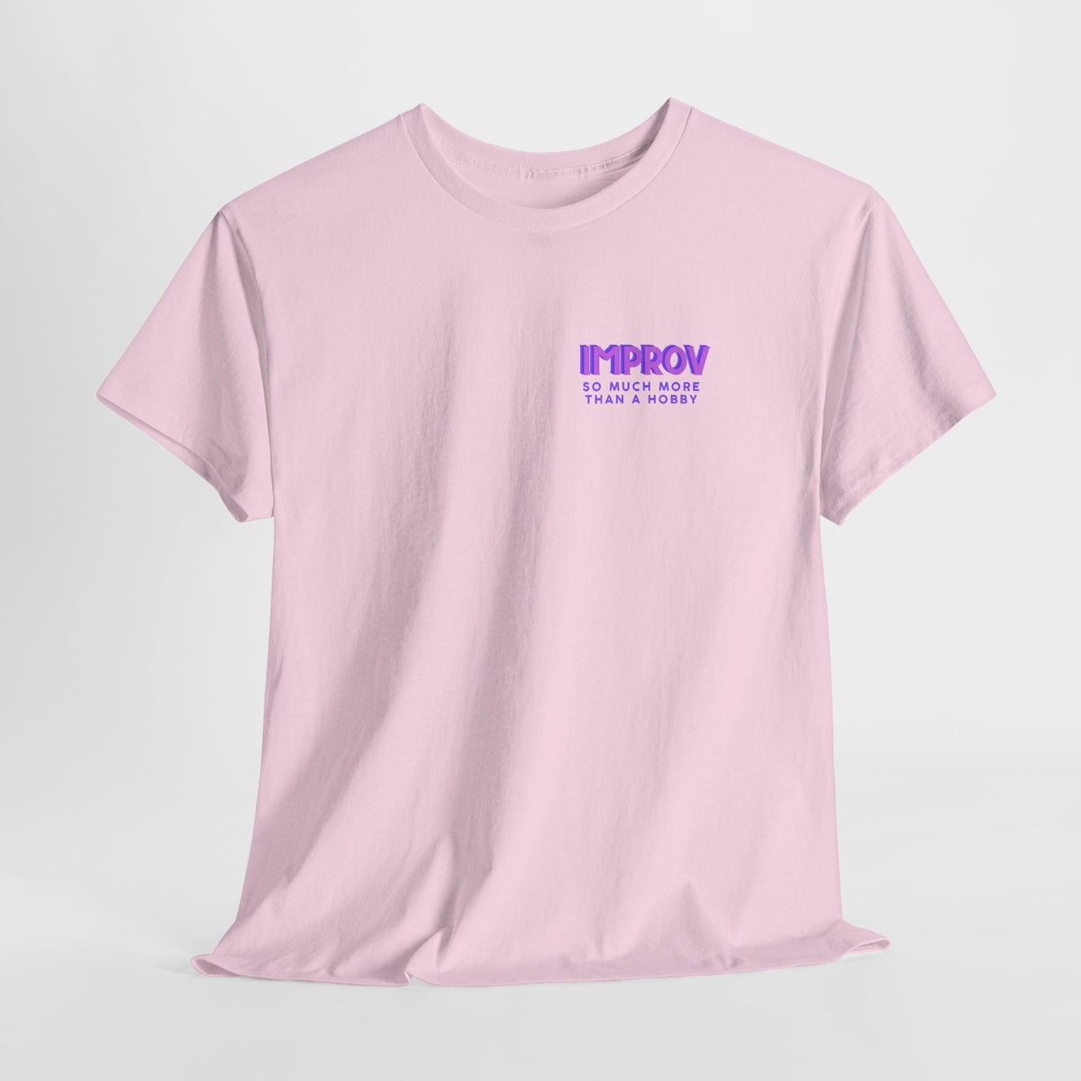 Improv, Multi Color "Yes, And" Double-sided // Colorful Affirmation Unisex Heavy Cotton Tee