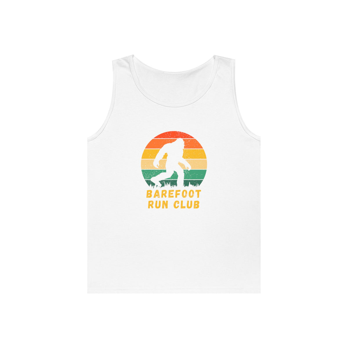 Barefoot Run Club Silhouette //  Unisex Heavy Cotton Tank Top