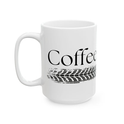 Coffee & Bikes // Ceramic Mug, (11oz, 15oz)