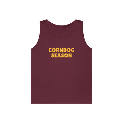 Corndog Season Unisex Heavy Cotton Tank Top - Fun Summer Apparel